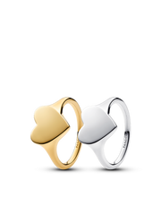 Engravable Love Notes Heart Ring Set