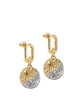 Sun & Moon Medallion Charm Earrings