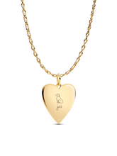 Engravable Oversized Heart Tag Pendant Necklace