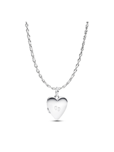 Engravable Openable Heart Tag Pendant Necklace
