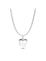Engravable Openable Heart Tag Pendant Necklace