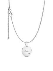 Engravable Lab-Grown Diamond Tag Pendant Necklace