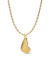 Engravable Butterfly Wings Pendant Necklace