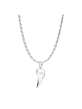 Engravable Angel Wings Pendant Necklace