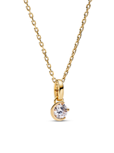 Pandora Talisman Lab-grown Diamond Moon Pendant Necklace 0.25 carat tw 14k Gold