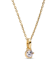 Pandora Talisman Lab-grown Diamond Moon Pendant Necklace 0.25 carat tw 14k Gold
