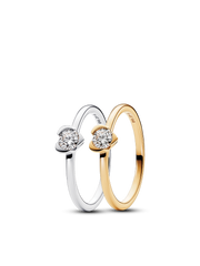 Lab-Grown Diamond Heart Ring Set