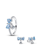 Bridgerton Blue Bow Jewelry Set