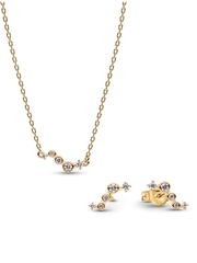 Pandora Era 14K Gold Lab-Grown Diamond Droplets Jewelry Set