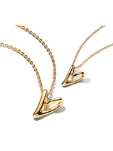 Organically Shaped Hearts Necklace Layering Set