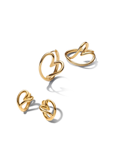 Organically Shaped Hearts Earring Stack