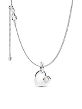 June Birthstone Heart Pendant Necklace
