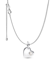June Birthstone Heart Pendant Necklace