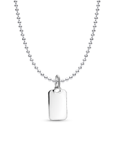 Engravable Rectangular Dog Tag Necklace