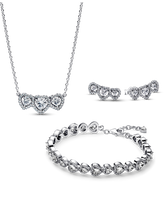 Halo Heart Trilogy Jewelry Set
