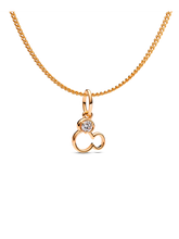 Mickey Mouse Silhouette Charm Necklace Set