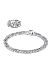 Timeless Pave Cuban Jewelry Set