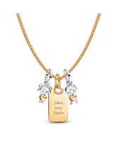 A Mother's Love Engravable Charm Necklace Set