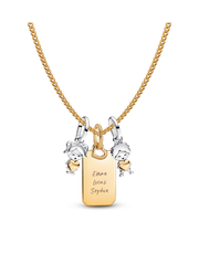 A Mother's Love Engravable Charm Necklace Set
