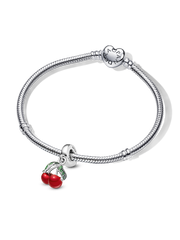Cherry Dangle Charm Bracelet Set