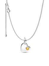 November Birthstone Heart Pendant Necklace