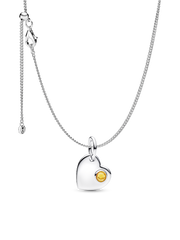 November Birthstone Heart Pendant Necklace