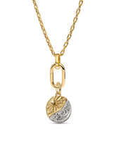 Sun and Moon Medallion Charm Necklace Set
