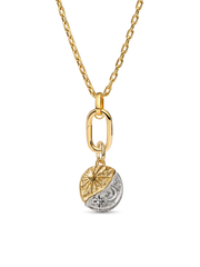 Sun and Moon Medallion Charm Necklace Set