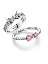 Sparkling Bow Ring Set