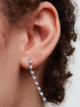 FINAL SALE - Sparkling Eight Stones Drop Earrings - Sterling silver