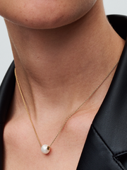 Treated Freshwater Cultured Pearl Collier Necklace - 14k gold plating