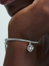 FINAL SALE - Clear Eternity Circle Dangle Charm - Sterling silver