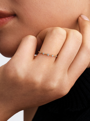Pandora Era Lab-Grown Diamond Station Ring - 0.11 ct TW, 14k gold