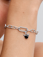 Winged Heart Mini Dangle Charm - Sterling silver
