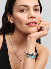 Sparkling Huggie Hoop Earrings - Sterling silver