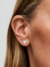 FINAL SALE - White Rose in Bloom Stud Earrings - Sterling silver