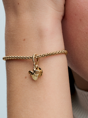 Glow-in-the-dark Firefly Dangle Charm - 14k gold plating