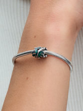 FINAL SALE - Green Monstera Leaves Charm - Sterling silver
