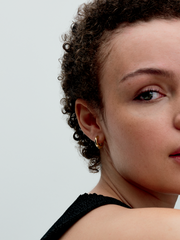 Round Open Hoop Earrings - 14k gold plating