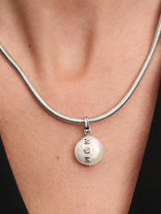 Treated Freshwater Cultured Baroque Pearl Mom Dangle Charm - Sterling silver