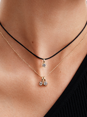 Pandora Talisman Recycled Polyester Cord Necklace - 14k gold plating