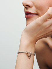FINAL SALE - Openable & Splittable Handcuffs Dangle Charm - Sterling silver, 14k gold plating