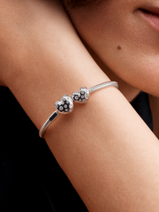 Pandora Sterling Silver Lab-grown Diamond Heart Clasp Snake Chain Bracelet - 0.51 ct TW, Sterling silver