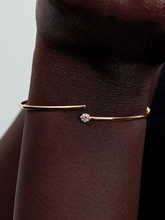 FINAL SALE - Pandora Nova 14k Gold Lab-grown Diamond Open Bangle - 0.25 ct TW, 14k gold