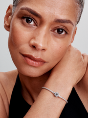 North Star Clasp Snake Chain Bracelet - Sterling silver