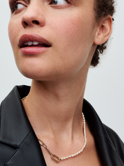 Pandora ME Slim Treated Freshwater Cultured Pearl Necklace - 14k gold plating