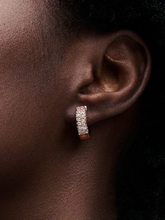 Pandora Timeless Pavé Double-row Hoop Earrings - 14k rose gold plating