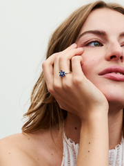 Sparkling Herbarium Cluster Ring - Sterling silver