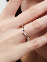 Polished Wave Ring - Sterling silver