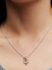 Dragon Collier Necklace - Sterling silver, 14k gold plating